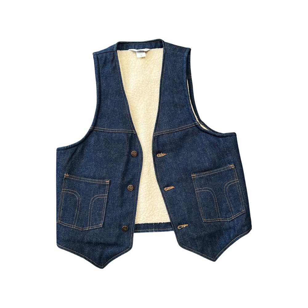 1970s Dickies Vaquero Sherpa & denim vest